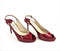 JIMMY CHOO PATENT LEATHER CLUE PEEP TOE SLINGBACK HEELS