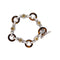 Judith Ripka Tiger Eye and Citrine Bracelet 925 Silver 26.4g