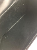 SALVATORE FERRAGAMO VINTAGE LEATHER TRIFOLD WALLET BLACK