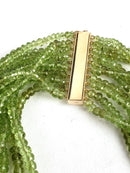 Peridot Necklace 14K Yellow Gold 110.9g