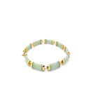 Jade Gold-Stone Bracelet 10K Yellow Gold 11.89g