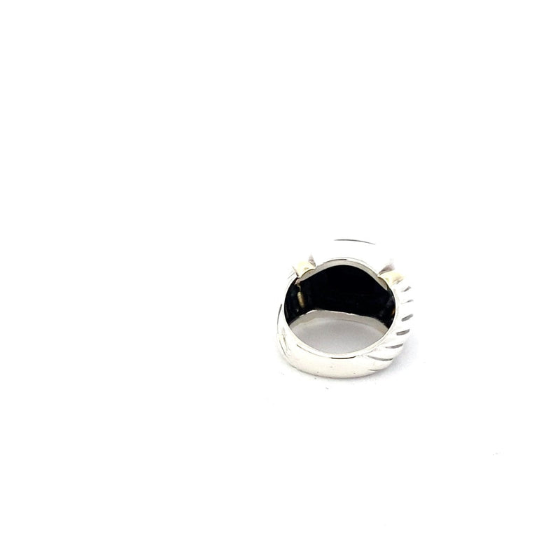 David Yurman Black Onyx Sterling 18kt Ring 8.92g