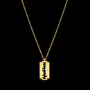 Louis Vuitton Diamond Virgil Abloh Blade 18kt Gold Necklace with Box