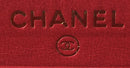 CHANEL LAMBSKIN ZIP AROUND WALLET CORAL