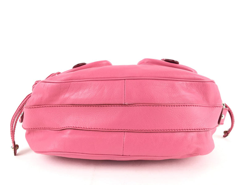 MARC JACOBS LEATHER KAROLINA SHOULDER BAG PINK,