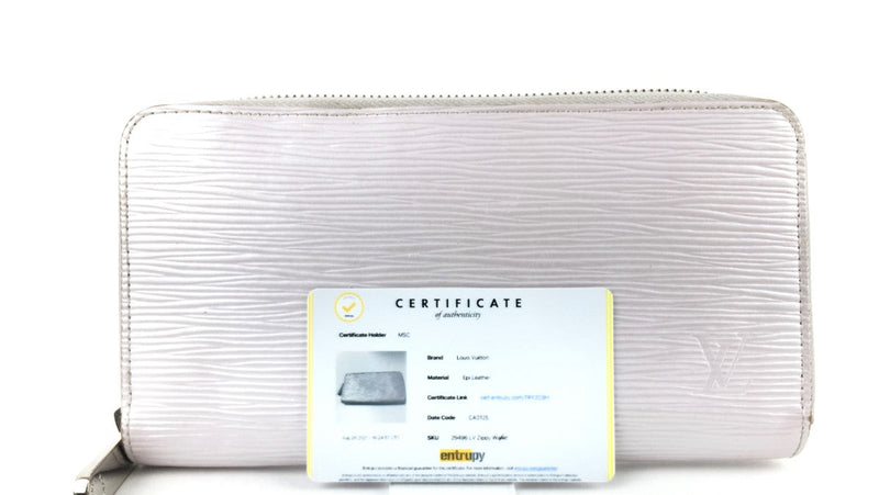 LOUIS VUITTON MODEL EPI ZIPPY WALLET PEARL WHITE