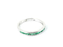 Emerald Lady's Stone Ring 10K White Gold 1.55g