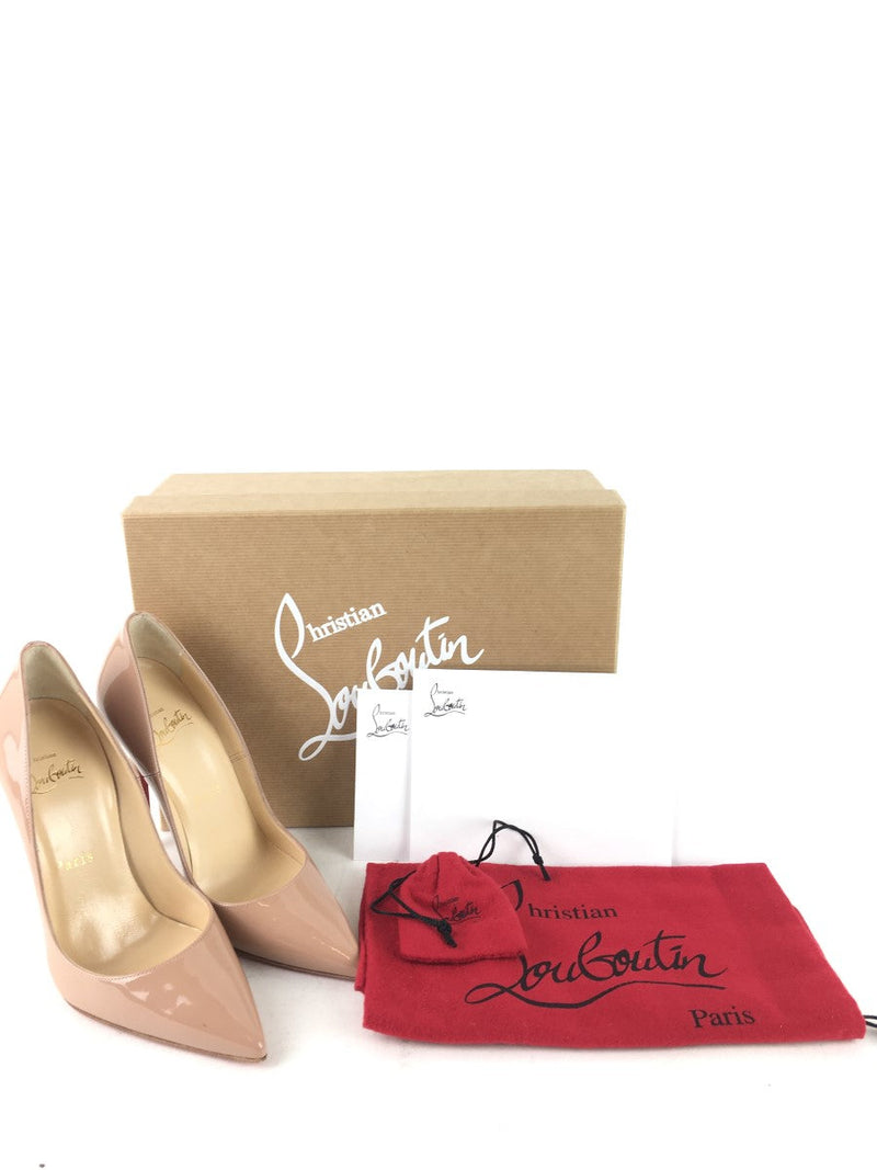 CHRISTIAN LOUBOUTIN SO KATE 120 PATENT NUDE HEELS SIZE 35 (US 5)