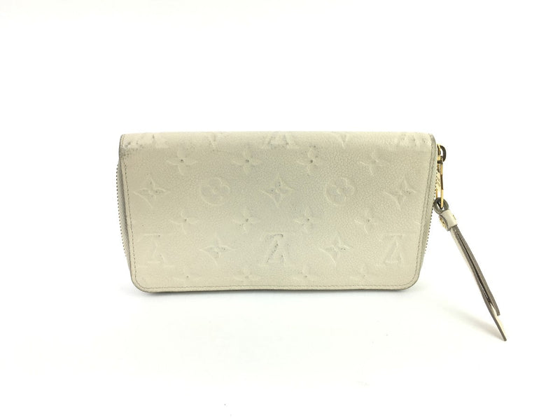 LOUIS VUITTON MONOGRAM EMPREINTE ZIPPY WALLET CREME