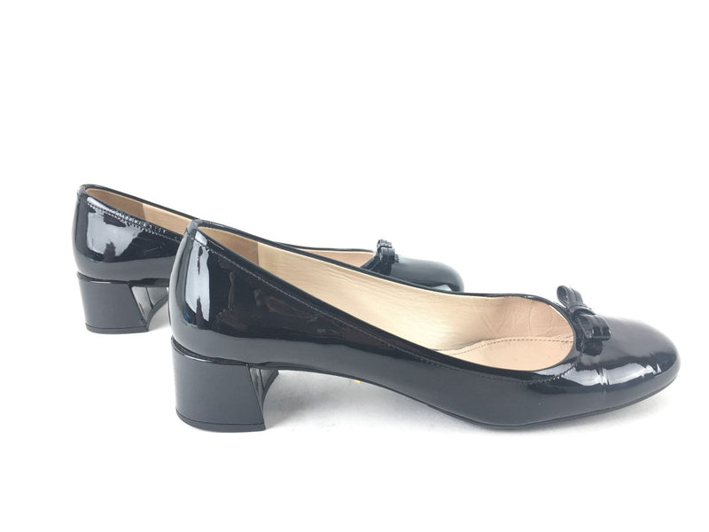 PRADA BLOCK HEEL PUMP, BLACK, SIZE 7, INCLUDS BOX