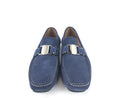 SALVATORE FERRAGAMO SARDEGNA 9 UNLINED SUEDE VARA DRIVER NAVY SIZE 10