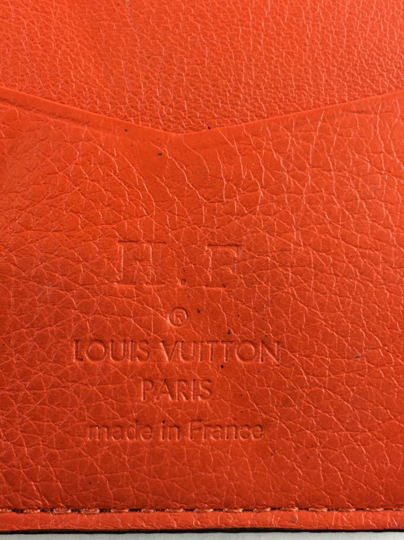 LOUIS VUITTON ORANGE TAURILLON POCKET ORGANIZER