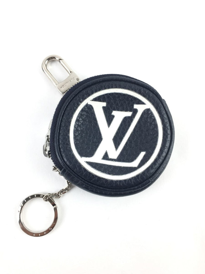 LOUIS VUITTON ROUND BAG CHARM & KEY HOLDER POUCH BLUE