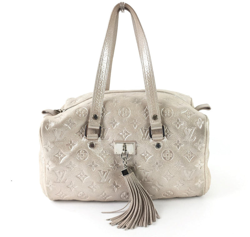 LOUIS VUITTON LIMITED EDITION SILVER MONOGRAM SHIMMER COMETE BAG