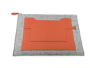 HERMÈS WOOL FELT CLUTCH HANDBAG