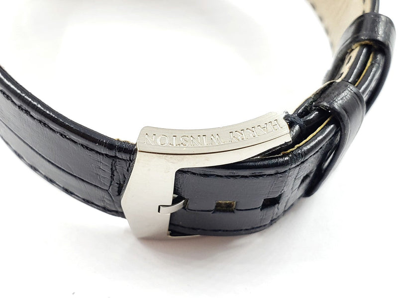 HARRY WINSTON MIDNIGHT 18KT 42MM W STRAP W  BOX AND PAPERS