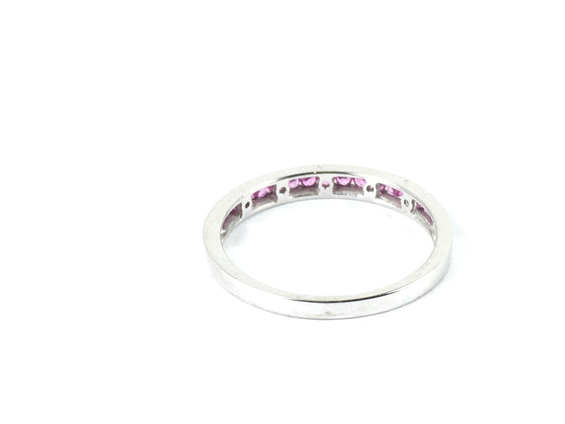 Pink Sapphire Lady's Stone Ring 10K White Gold 1.41g