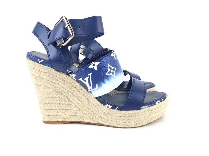 LOUIS VUITTON STARBOARD WEDGE SANDALS SIZE 40 (US 10)