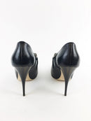 GIUSEPPE ZANOTTI PEEP TOE ANKLE BOOTIES BLACK