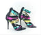 GIUSEPPE ZANOTTI GLADIATOR MORTISIA MULTICOLOR HEELS