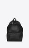 YVES SAINT LAURENT CROCODILE EMBOSSED LEATHER CITY BACKPACK BLACK