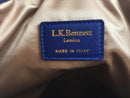 L.K. BENNETT LEATHER FOLDING CLUTCH IN BLUE