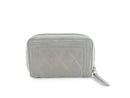 CHANEL CAVIAR QUILTED BOY ZIP AROUND COIN PURSE MINI WALLET