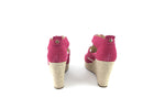 MICHAEL KORS SUEDE DAMITA WEDGE SANDALS PINK SIZE 7