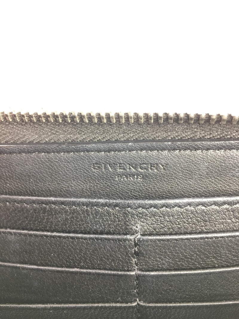 GIVENCHY CALFSKIN STAR PANDORA ZIP AROUND WALLET BLACK