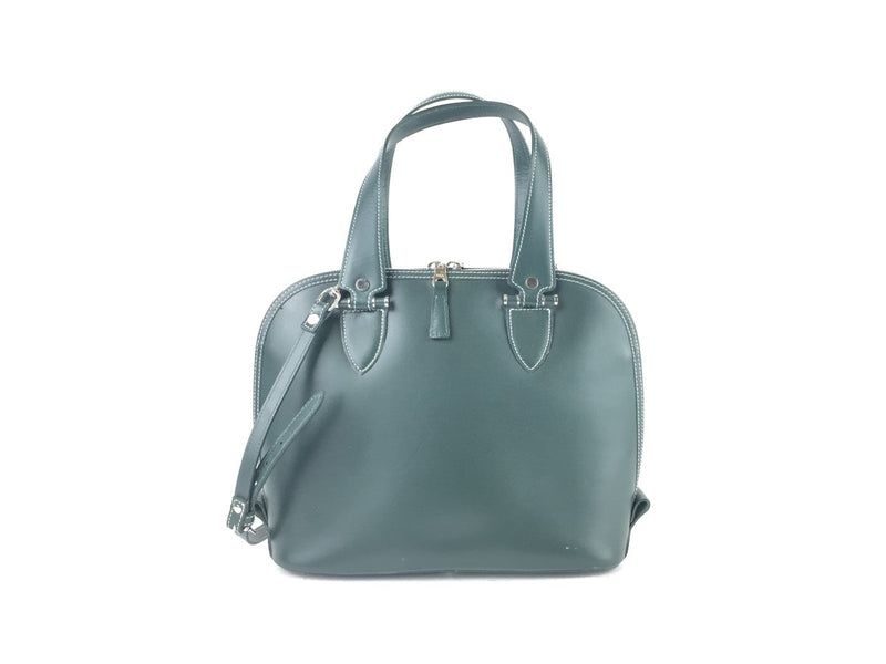 DOONEY & BOURKE GREEN SMOOTH LEATHER SATCHEL