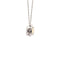 DIAMOND & OPAL NECKLACE 1.24G 14K-W/G, 1-PEAR CUT OPAL 0.21CTW, 21-ROUND BRILLIA