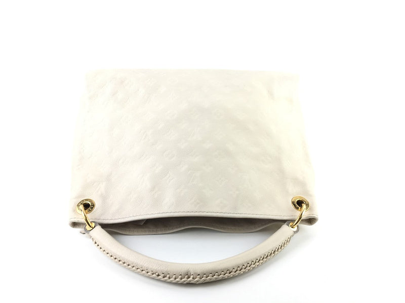 LOUIS VUITTON MONOGRAM EMPREINTE ARTSY MM SHOULDER BAG CREAM