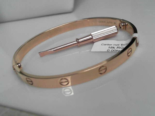 Cartier Love Bracelet 18K Rose Gold 39.2g Size21 w Driver