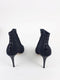 JIMMY CHOO DRIANA 85 MESH PEEP TOE BOOTIES BLACK SIZE 39.5