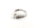 .35cntr Diamond Engagement Ring 17 Diamonds 1.63 Carat T.W. 14K White Gold 4.04g