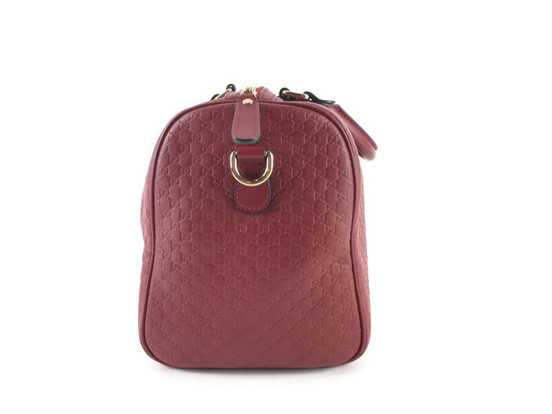 GUCCI MICROGUCCISSIMA MEDIUM JOY BOSTON SATCHEL RED