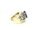 LADY'S AMYTHEST & DIAMOND RING 24.77G 723-Y/G, 1-OVAL CUT AMYTHEST 10CTW, 20-PRI