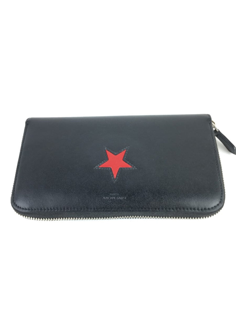 GIVENCHY CALFSKIN STAR PANDORA ZIP AROUND WALLET BLACK