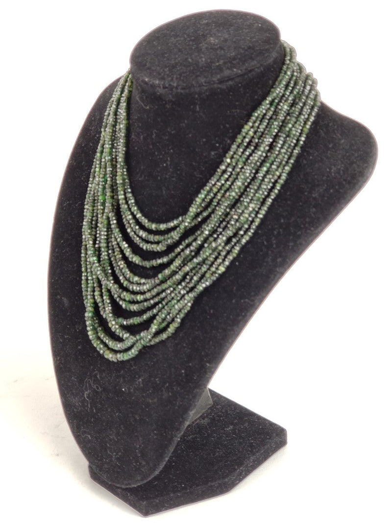 Chrome Diopside Necklace 14K Yellow Gold 110.9g