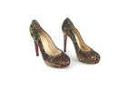 CHRISTIAN LOUBOUTIN PAILETTE SEQUIN BIANCA 140 PUMPS