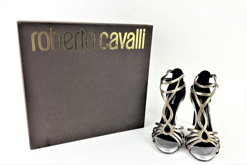 ROBERTO CAVALLI PYTHON HIGH HEEL SANDAL