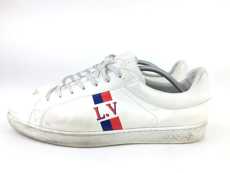 LOUIS VUITTON CALFSKIN LUXEMBOURG SNEAKERS WHITE WHITE SIZE 8.5