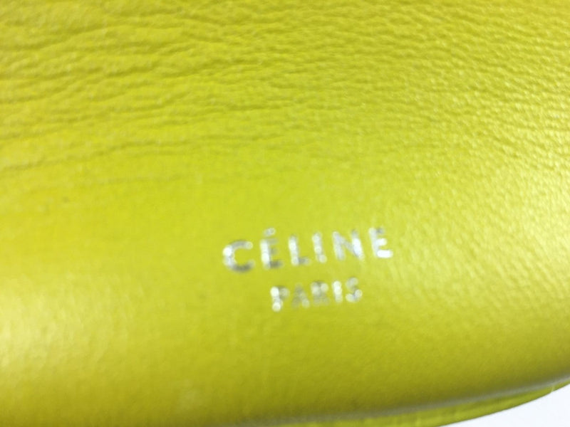 CÉLINE SMOOTH CALFSKIN LONG STRAP BIG BUCKET BAG MIMOSA