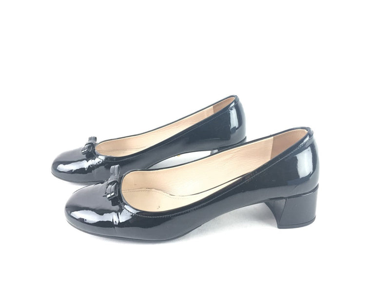 PRADA BLOCK HEEL PUMP, BLACK, SIZE 7, INCLUDS BOX