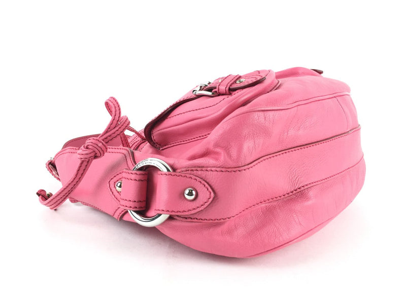 MARC JACOBS LEATHER KAROLINA SHOULDER BAG PINK,