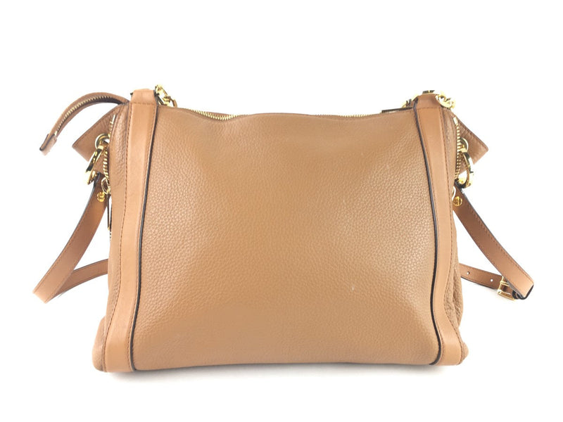 MICHAEL KORS 2 WAY LEATHER SHOULDER BAG ACORN