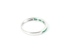 Emerald Lady's Stone Ring 10K White Gold 1.55g