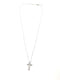 Diamond Open Cross Necklace 32 Diamonds .160 Carat T.W. 14K White Gold 2.63g