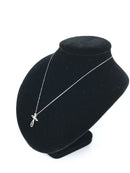 Diamond Open Cross Necklace 32 Diamonds .160 Carat T.W. 14K White Gold 2.63g