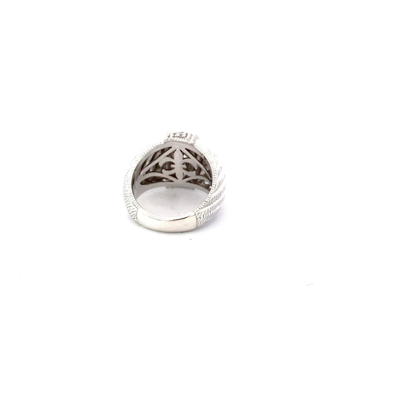 Judith Ripka CZ Silver Ring 925 Silver 12.8g